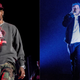 (L-R): Travis Scott performs onstage during ‘Mac Miller: A Celebration Of Life’ Concert Benefiting The Launch Of The Mac Miller Circles Fund on October 31, 2018 in Los Angeles, California.; JAY-Z performs at Honda Center on October 27, 2017 in Anaheim, California.